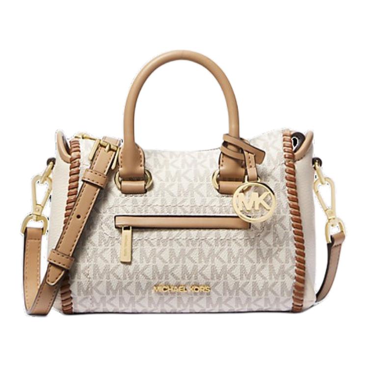 

MICHAEL KORS Женская сумка через плечо из каретной кожи малого размера кремово-белого цвета