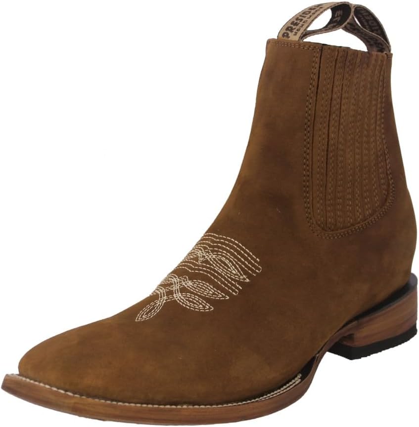 

Мужские ботинки Chelsea El Presidente Mens светло-коричневого цвета из нубука западного стиля