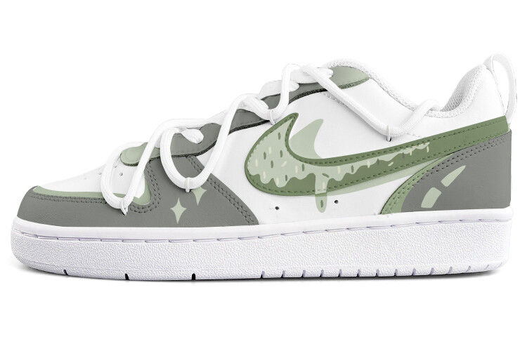

Кроссовки Nike Court Borough Skateboarding Shoes Women's Low-top Green, серый