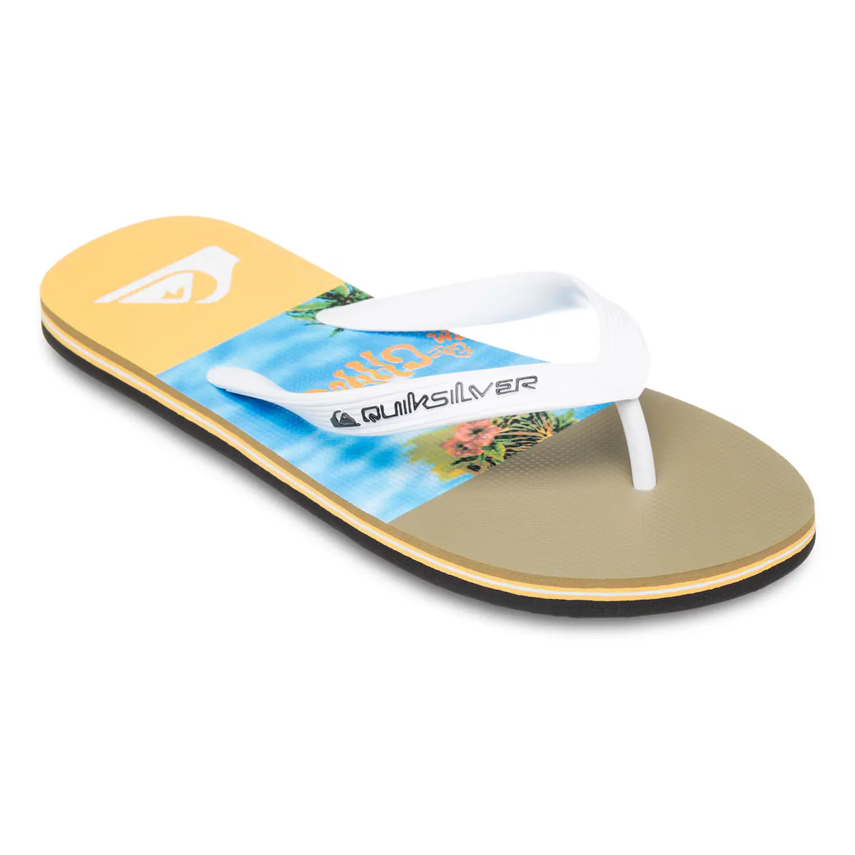 

Molokai Stripe 25 Quiksilver мужские шлепанцы, серо-голубой