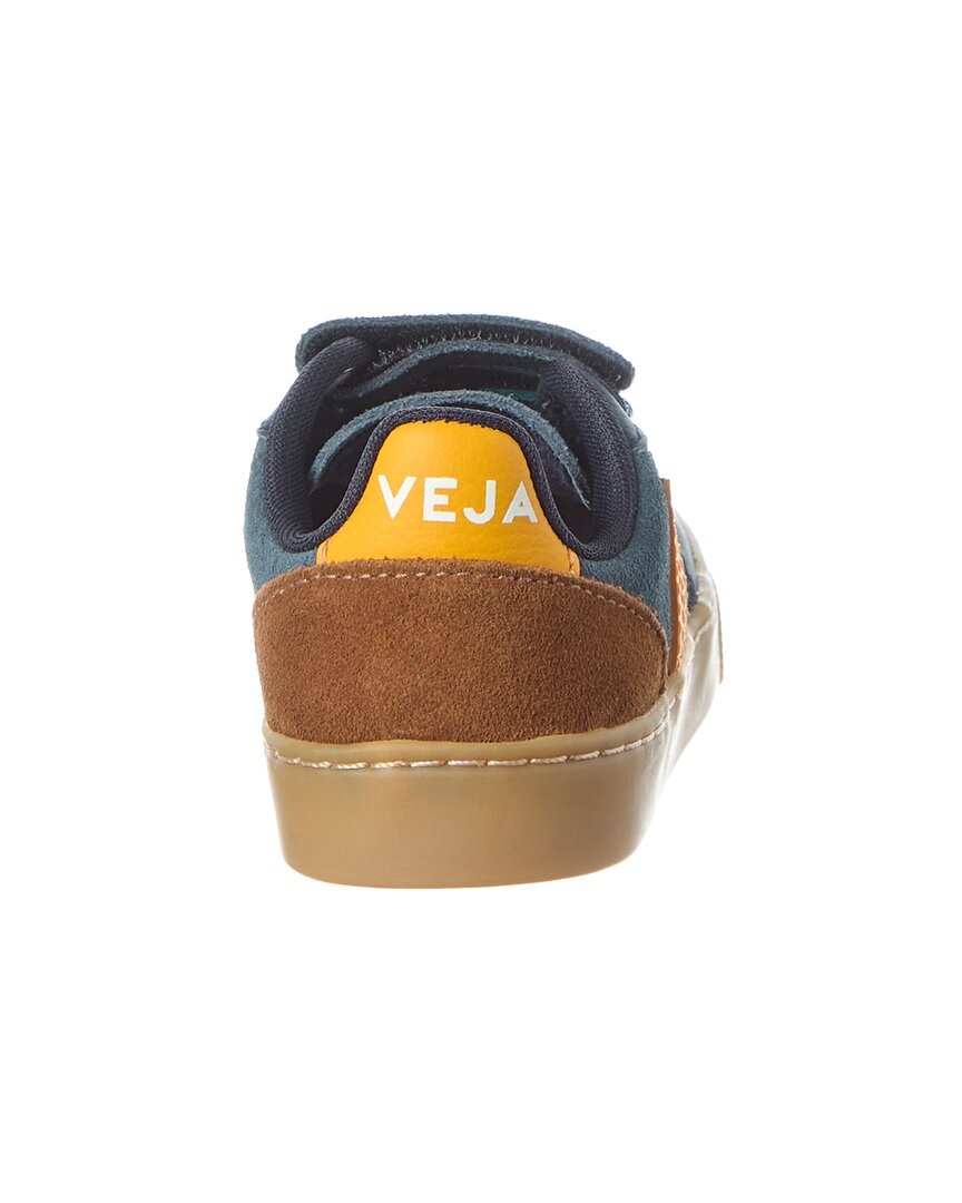 Кроссовки VEJA Small V-10 из замши, синий — фото 3