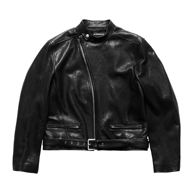 

Куртка Ann Demeulemeester Taale Fitted Leather Biker Jacket 'Black', черный