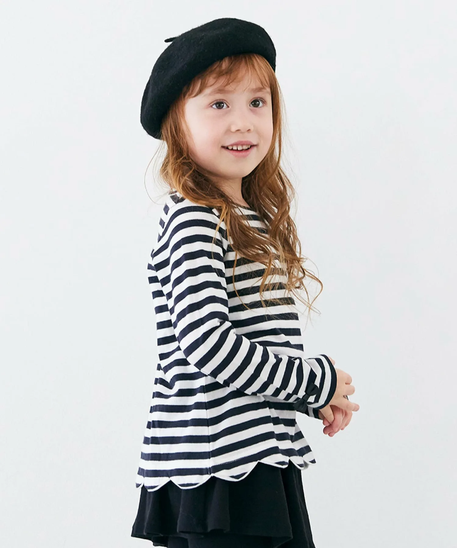 Туника с фестончатым краем Ever Closet, Black border