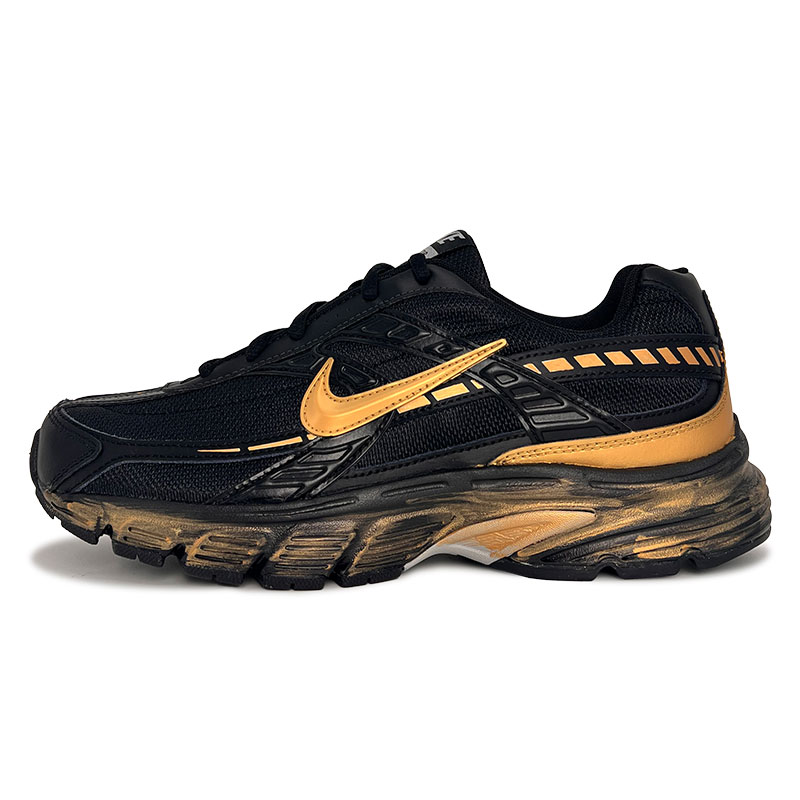 

Nike Мужские низкие беговые кроссовки Initiator, черный с золотыми вставками