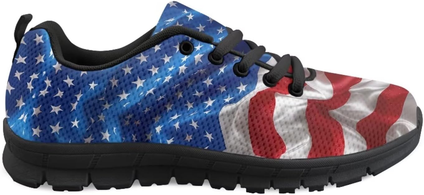 

Кроссовки GETELINSENG с американским флагом для мужчин, кеды, легкие, для прогулок и бега, с подошвой EVA, не скользящие, American Flag Pattern