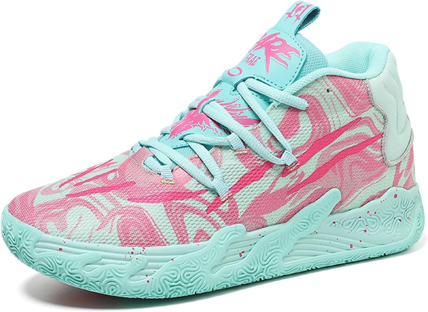 

Мужские модные высокие кроссовки с шнуровкой для баскетбола, легкие, с противоскользящей подошвой, для повседневной носки на улице, для тенниса, прогулок и волейбола (красные, 9.5) Empressstride