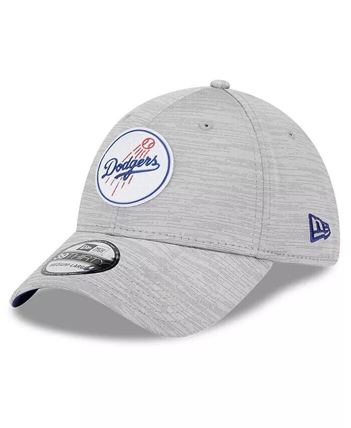 

Мужская серая кепка Los Angeles Dodgers 2023 Clubhouse 39THIRTY Flex Hat New Era
