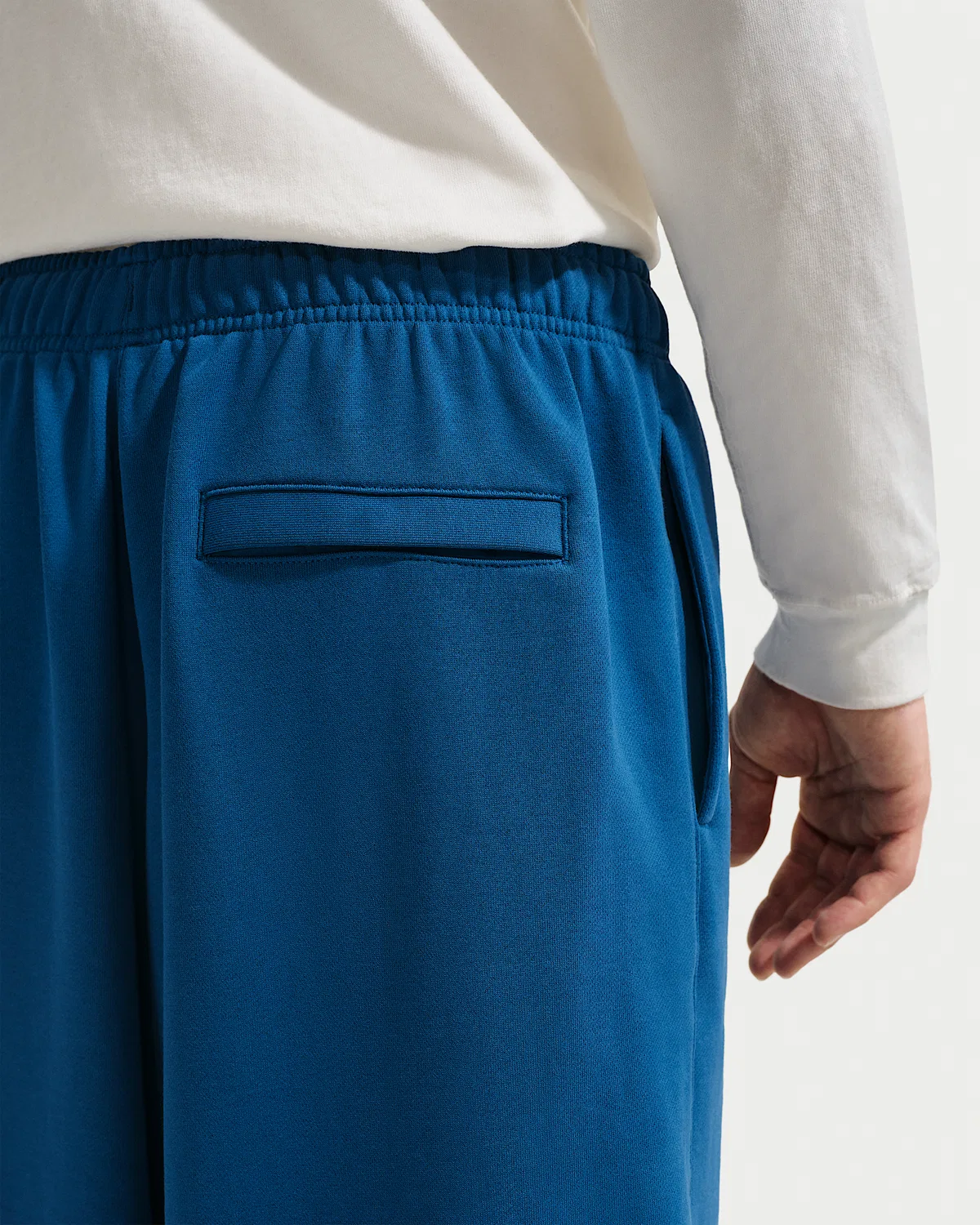 Мужские свободные штаны из французского футера Nike Sportswear Club, Court Blue/Court Blue/White — фото 3