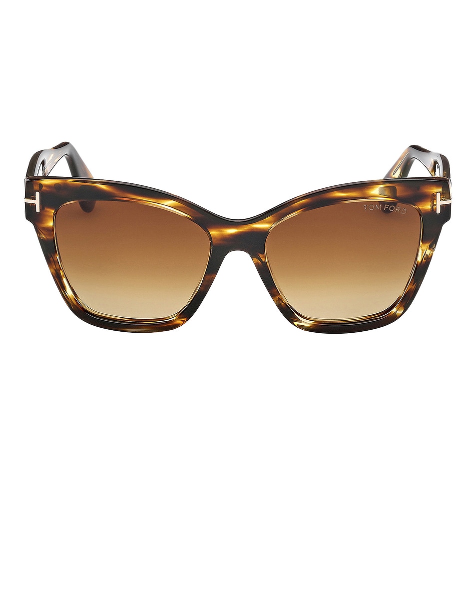 

Солнцезащитные очки Elvira Tom Ford, Shiny Brown Striped Honey & Gradient Brown