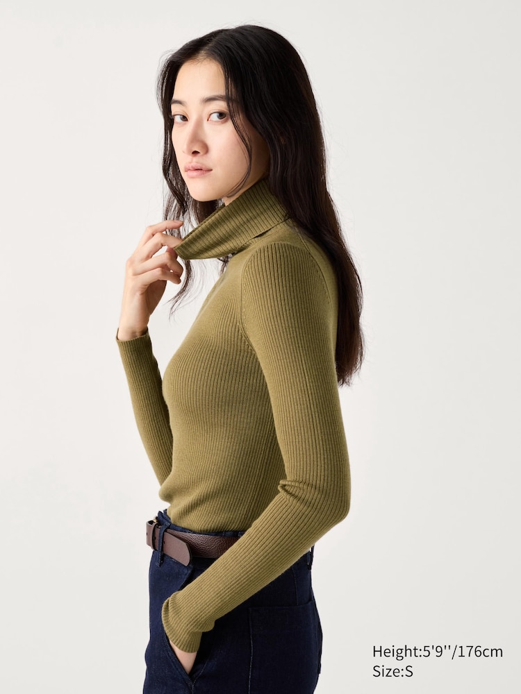 

Водолазка из мериносовой шерсти в рубчик Uniqlo, цвет 56