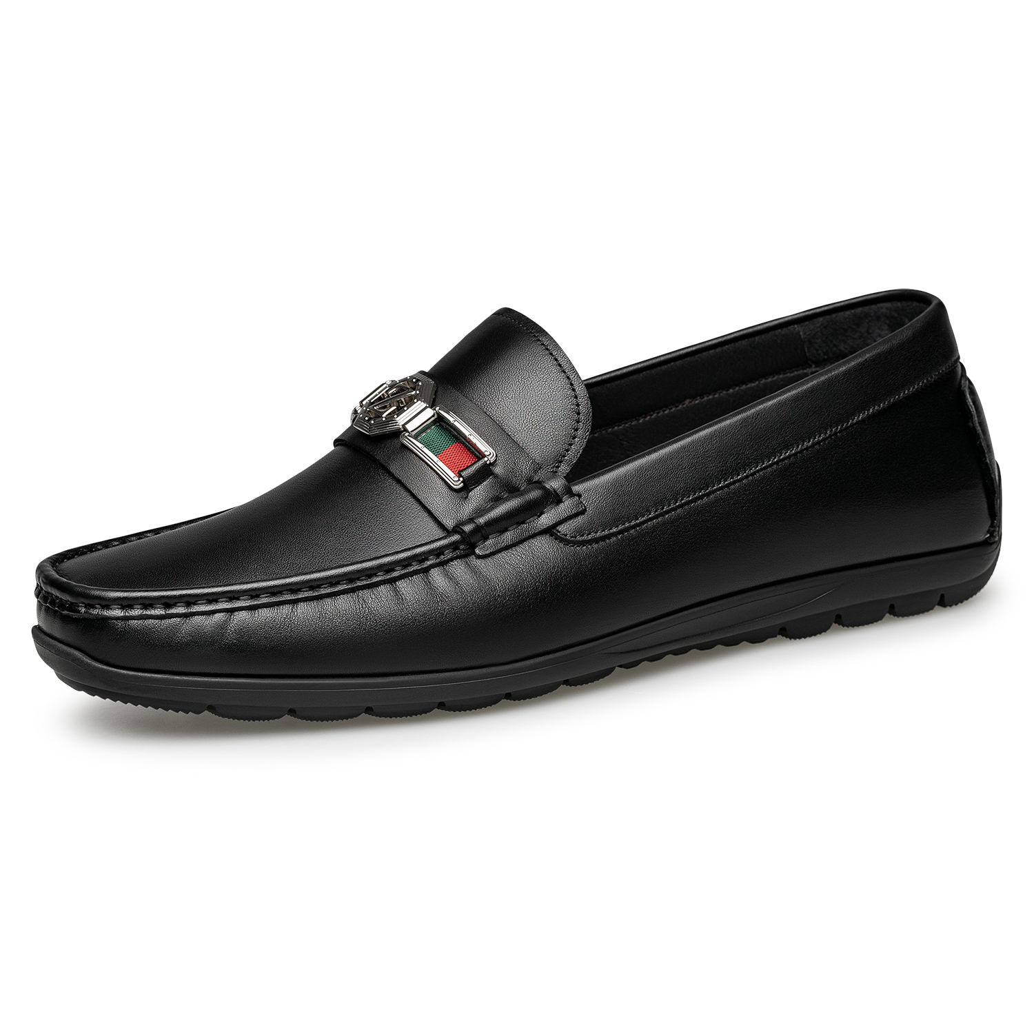Кожаные повседневные туфли Cow Leather для мужчин ZRO, черный — фото 3