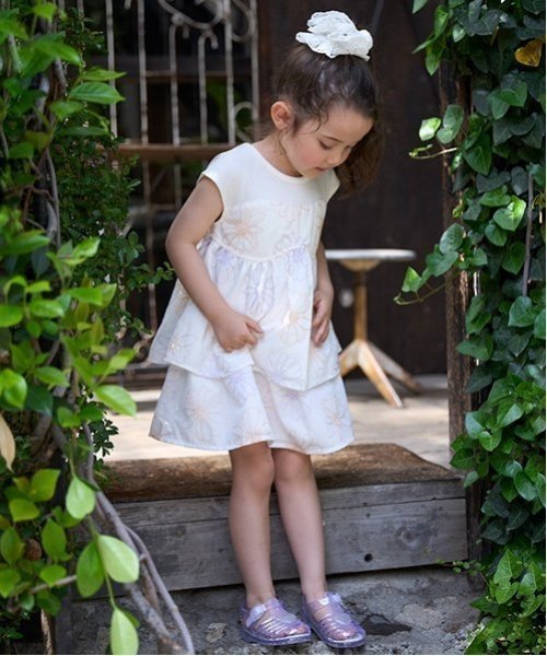 Юбка с цветочной вышивкой (детская) Petit main, Ivory