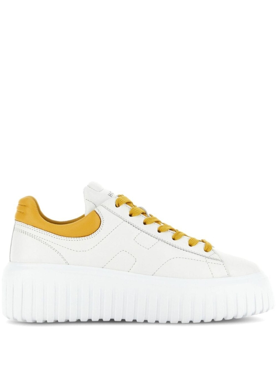 

Кроссовки Hogan H-Stripes Platform, белый/темно-желтый
