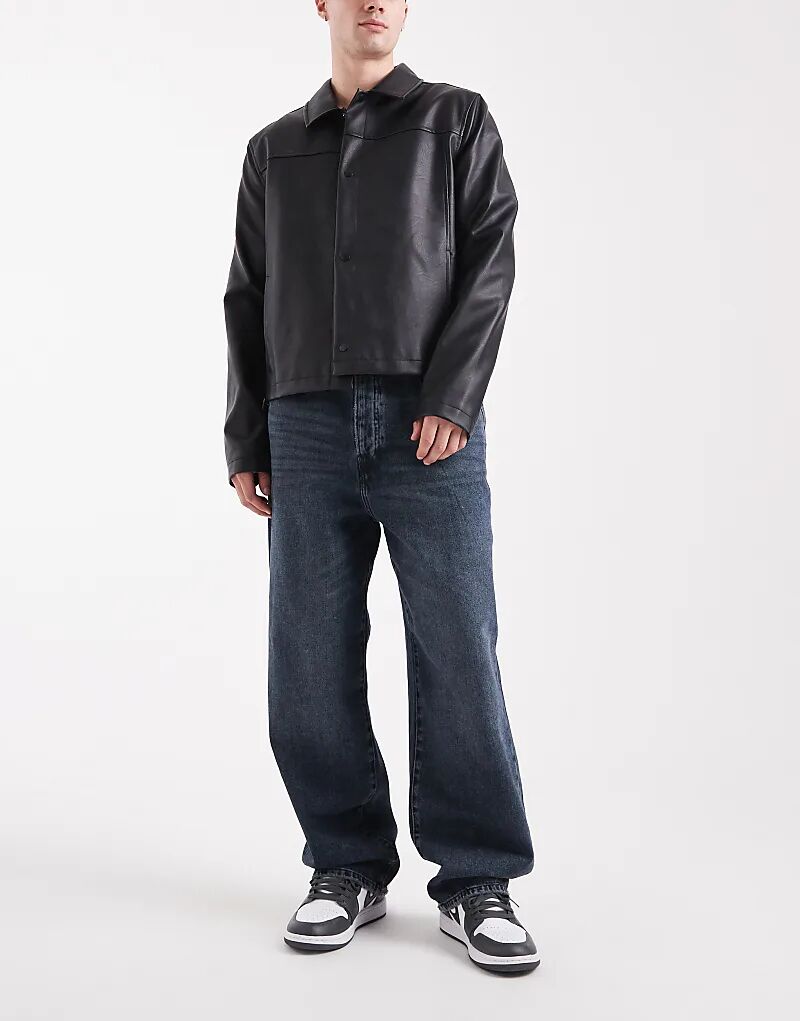 

Свободные джинсы ONLY & SONS с эффектом потертости сине-черного цвета