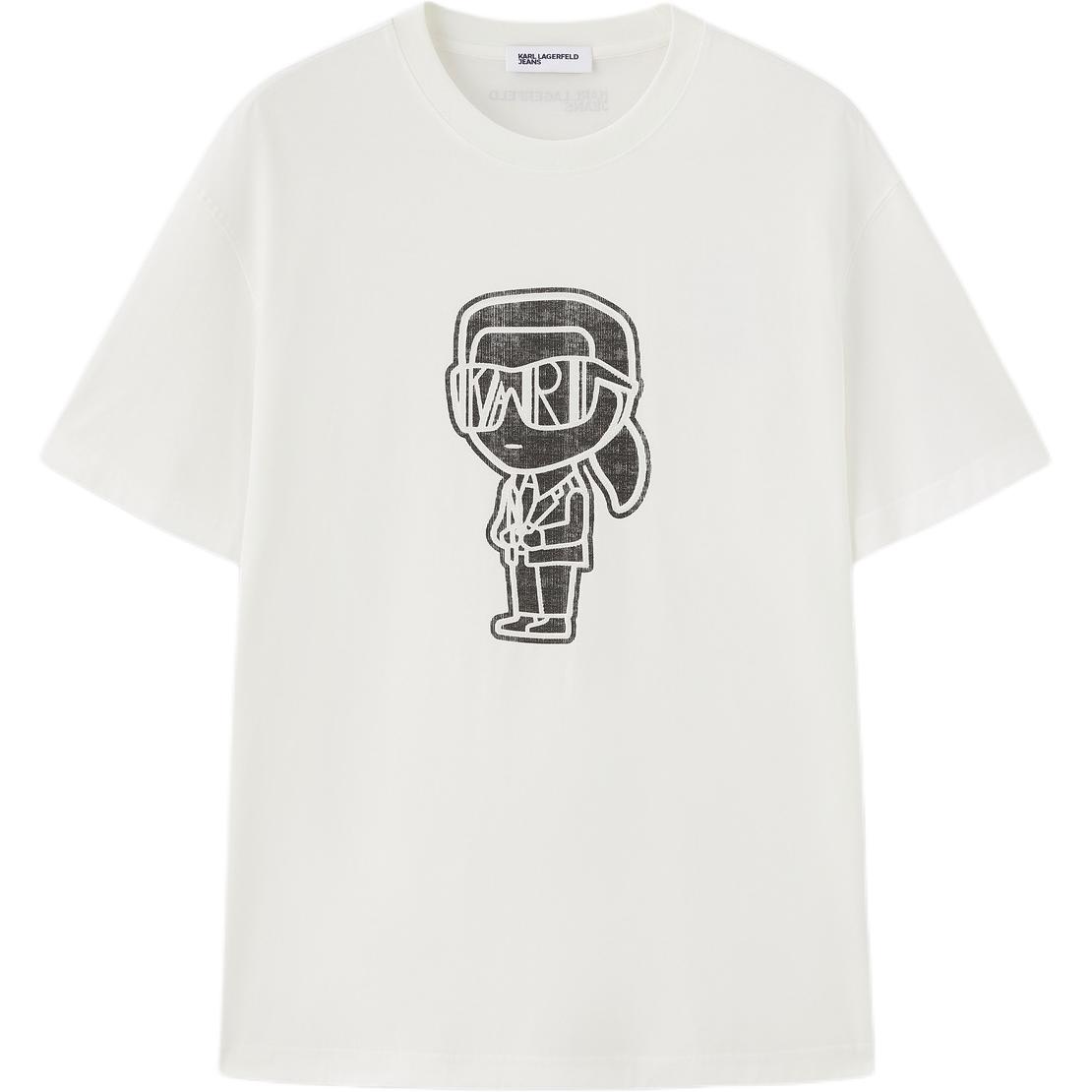 

Karl Lagerfeld / Karl Lagerfeld Jeans Мужские белые футболки с круглым вырезом, Белый, Karl Lagerfeld / Karl Lagerfeld Jeans Мужские белые футболки с круглым вырезом