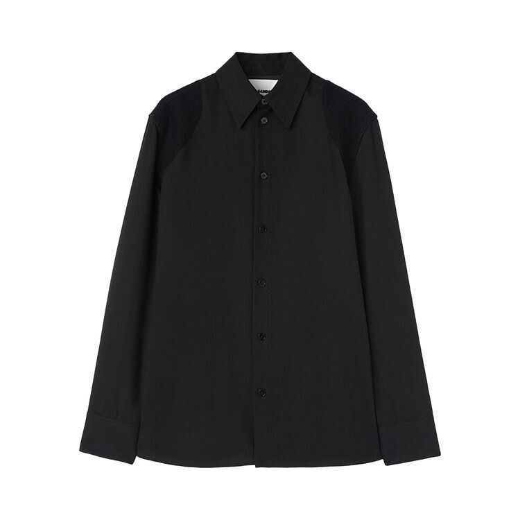 

Рубашка Jil Sander Wool Shirt Black, черный