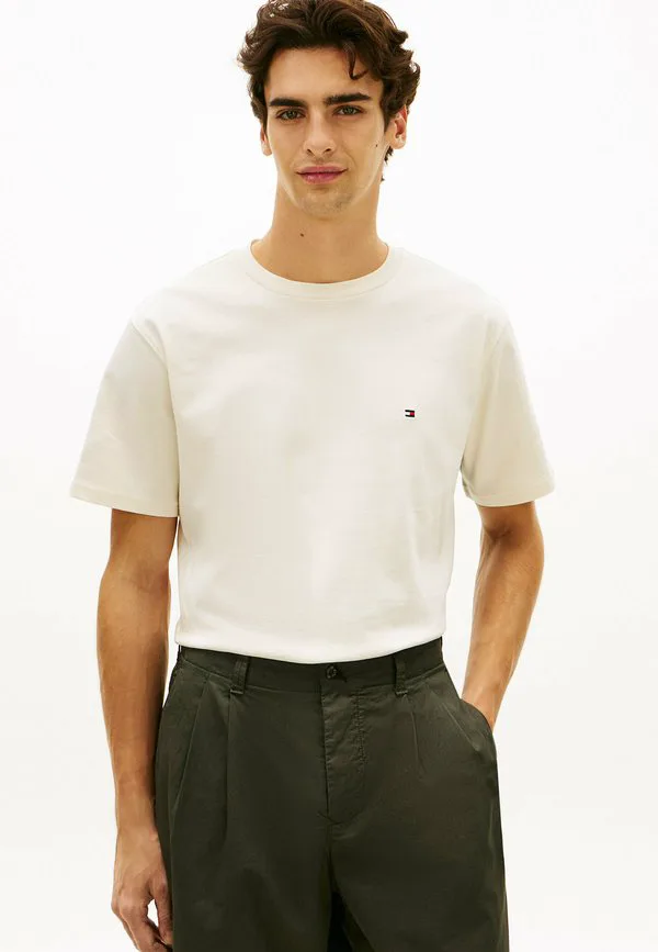 Футболка с вышивкой флага и свободным принтом Tommy Hilfiger, Ivory Petal — фото 3