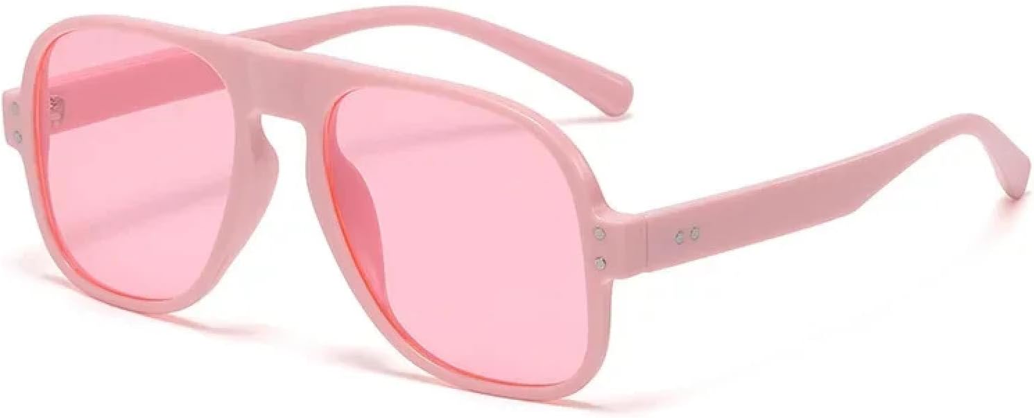 

Солнцезащитные очки с защитой от УФ-излучения UV400 | Rivet Punk, увеличенная оправа | Для женщин и мужчин, для занятий спортом на открытом воздухе и вождения DSVIGF, Pink