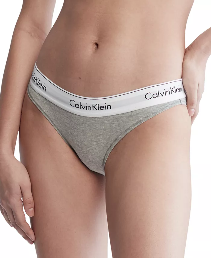 Женские бикини из современного хлопка Calvin Klein F3787, серый — фото 4