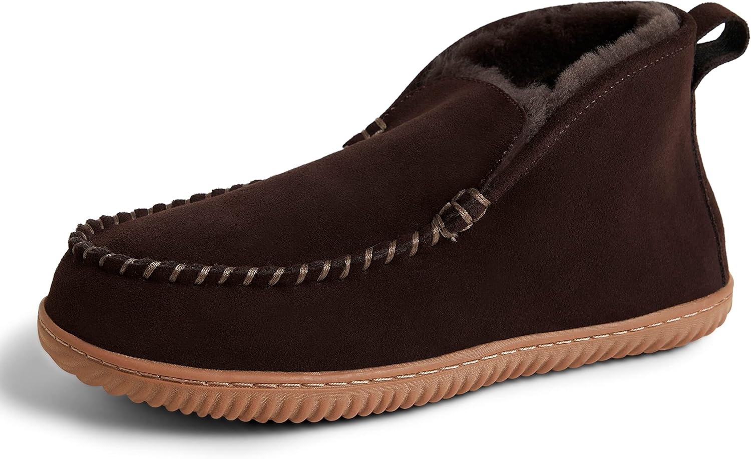 

Мужские домашние/уличные тапочки Fireside by Dearfoams Rockhampton из овчины, Coffee