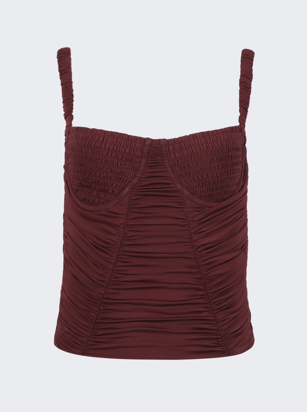 

Топ дорического кроя со сборками Dion Lee, цвет oxblood red