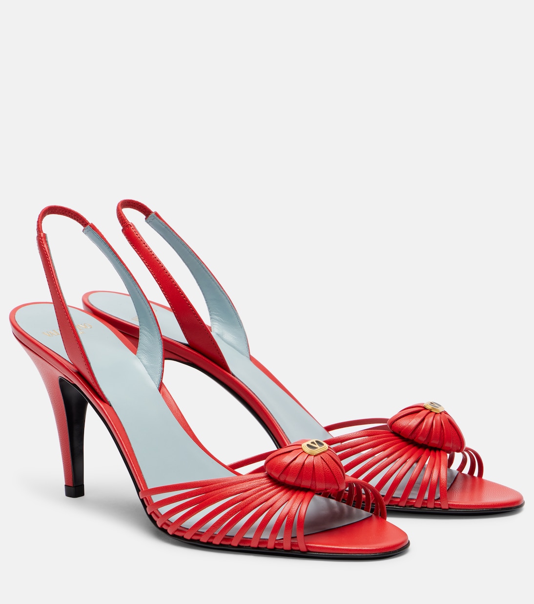 Кожаные босоножки Royal 90 на ремешке Valentino Garavani, Clementine