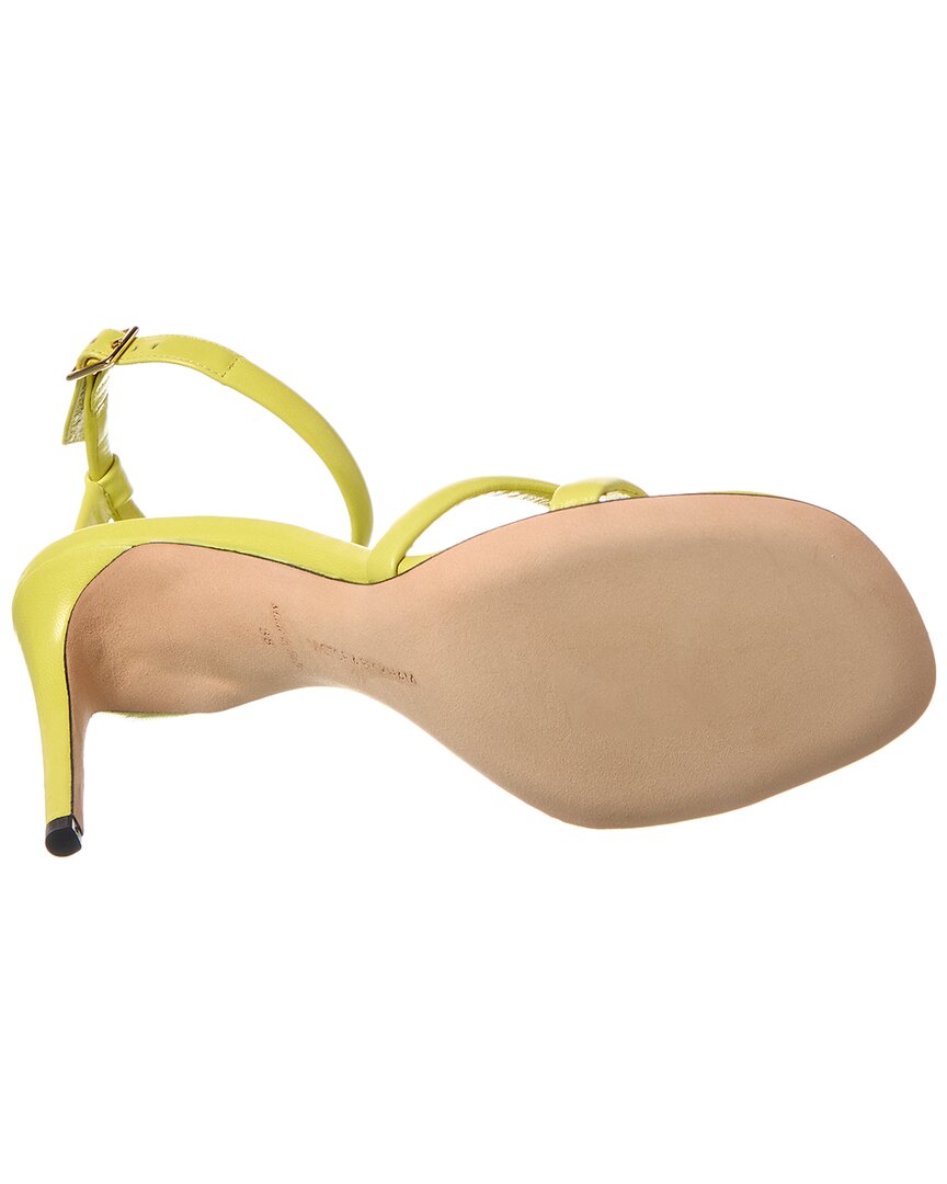 Victoria Beckham Leather Sandal, желтый — фото 4