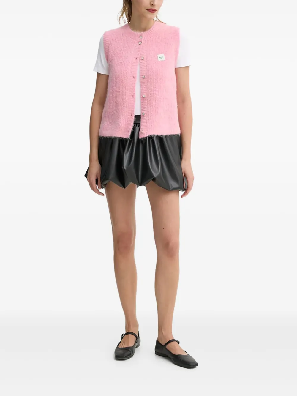 

Кардиган на пуговицах без рукавов American Vintage, розовый