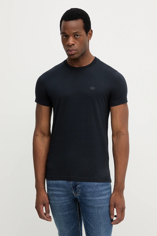 

Хлопковая футболка Emporio Armani, темно-синий