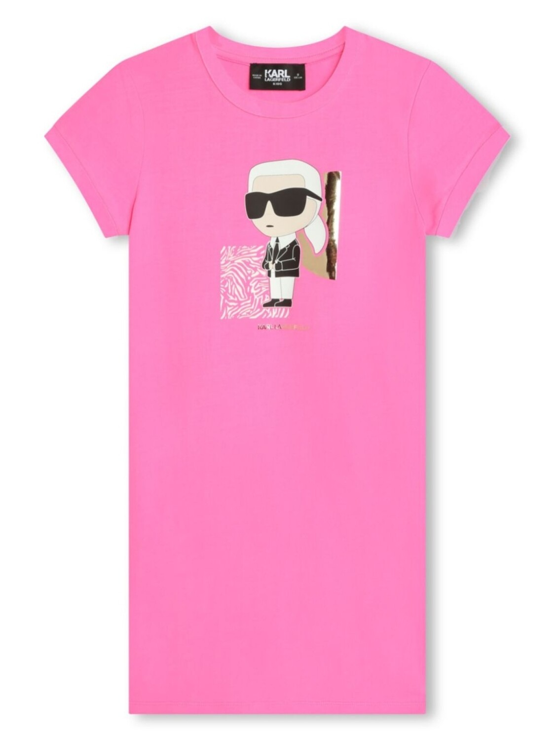 

Karl Lagerfeld Kids платье мини K-Ikonik из джерси, розовый