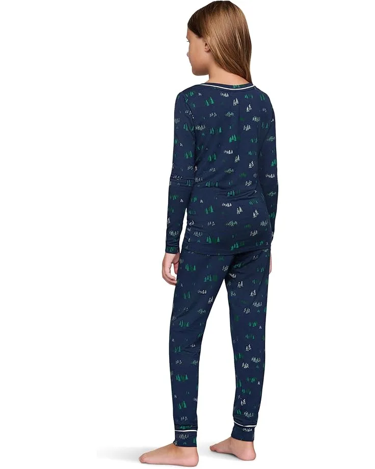 Комплект одежды Gisele Printed - The Night Time Set (для малышей/детей постарше) Eberjey, Forest Pine Navy/Ivory — фото 2