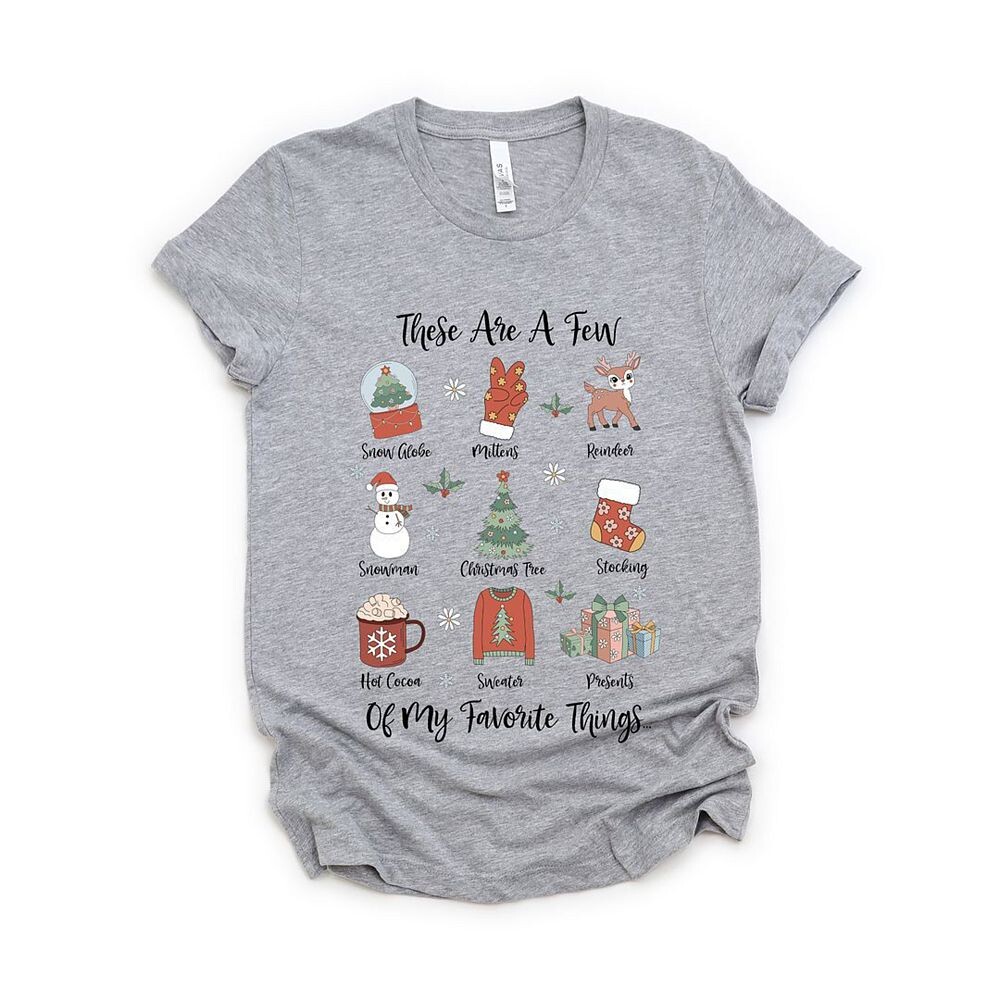 

Футболка с короткими рукавами и рисунком Christmas Favorites Simply Sage Market, цвет Heather Grey