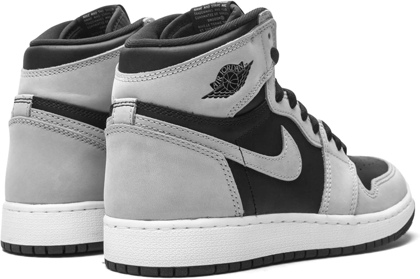 Мужские кроссовки Air Jordan 1 High Nike, белый/черный/серый/светло-серый — фото 3