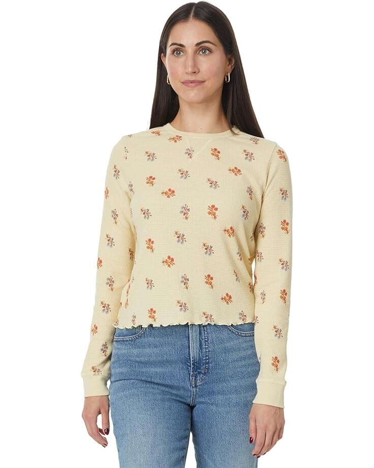 

Лонгслив Toad&Co Foothill Long Sleeve Crew II, цвет Barley Floral Print