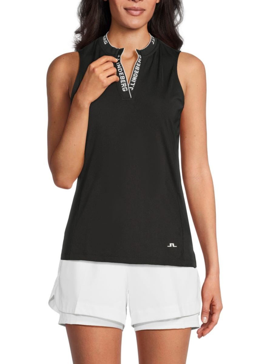 

Топ без рукавов с логотипом Leya J.Lindeberg, черный