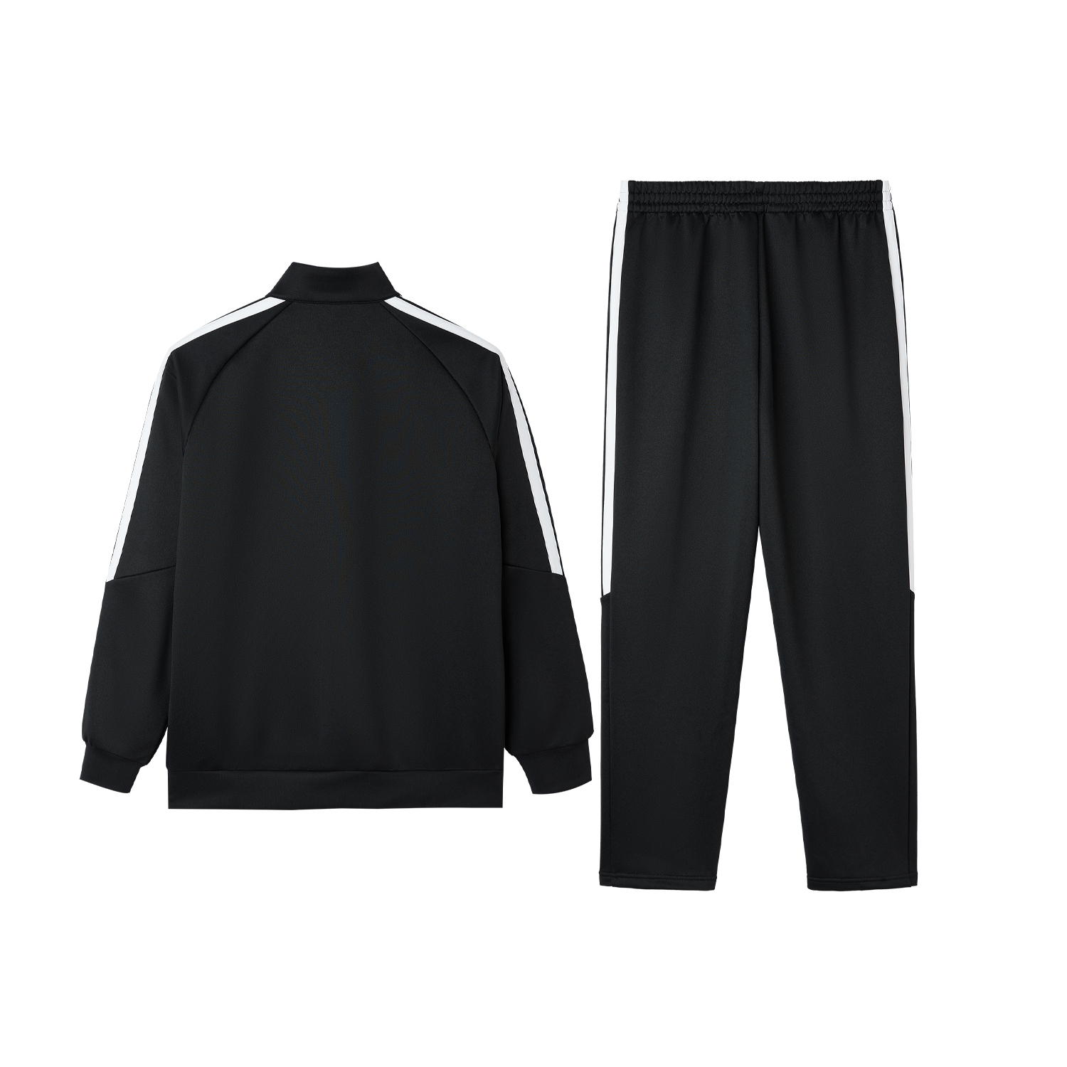 Adidas Мужская повседневная спортивная одежда, черный цвет, воротник-стойка, умеренная длина — фото 3