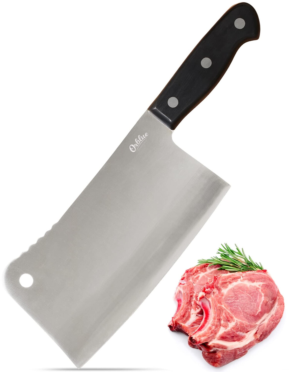

Тесак для мяса Orblue Premium 7 дюймов, черный