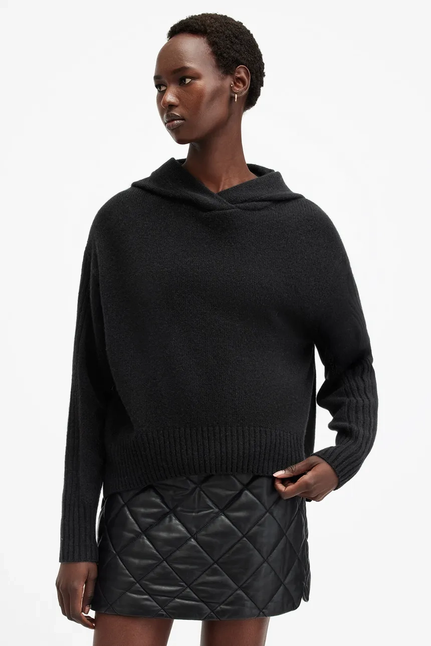 

Толстовка INES из шерсти AllSaints, черный