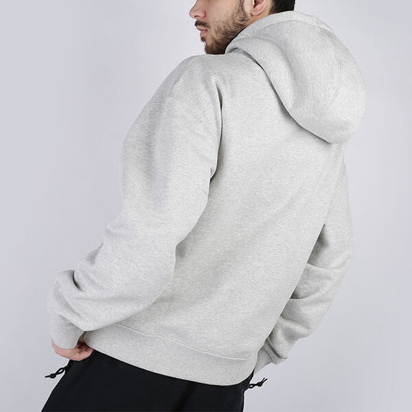 Толстовка men's fleece drawstring gray pullover Nike, серый — фото 2