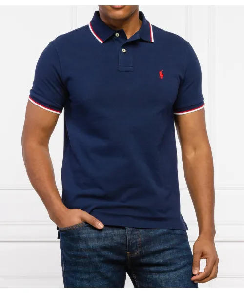 

Футболка поло Slim fit Polo Ralph Lauren, синий