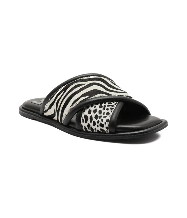 Кожаные тапочки gideon slide Michael Kors, черный