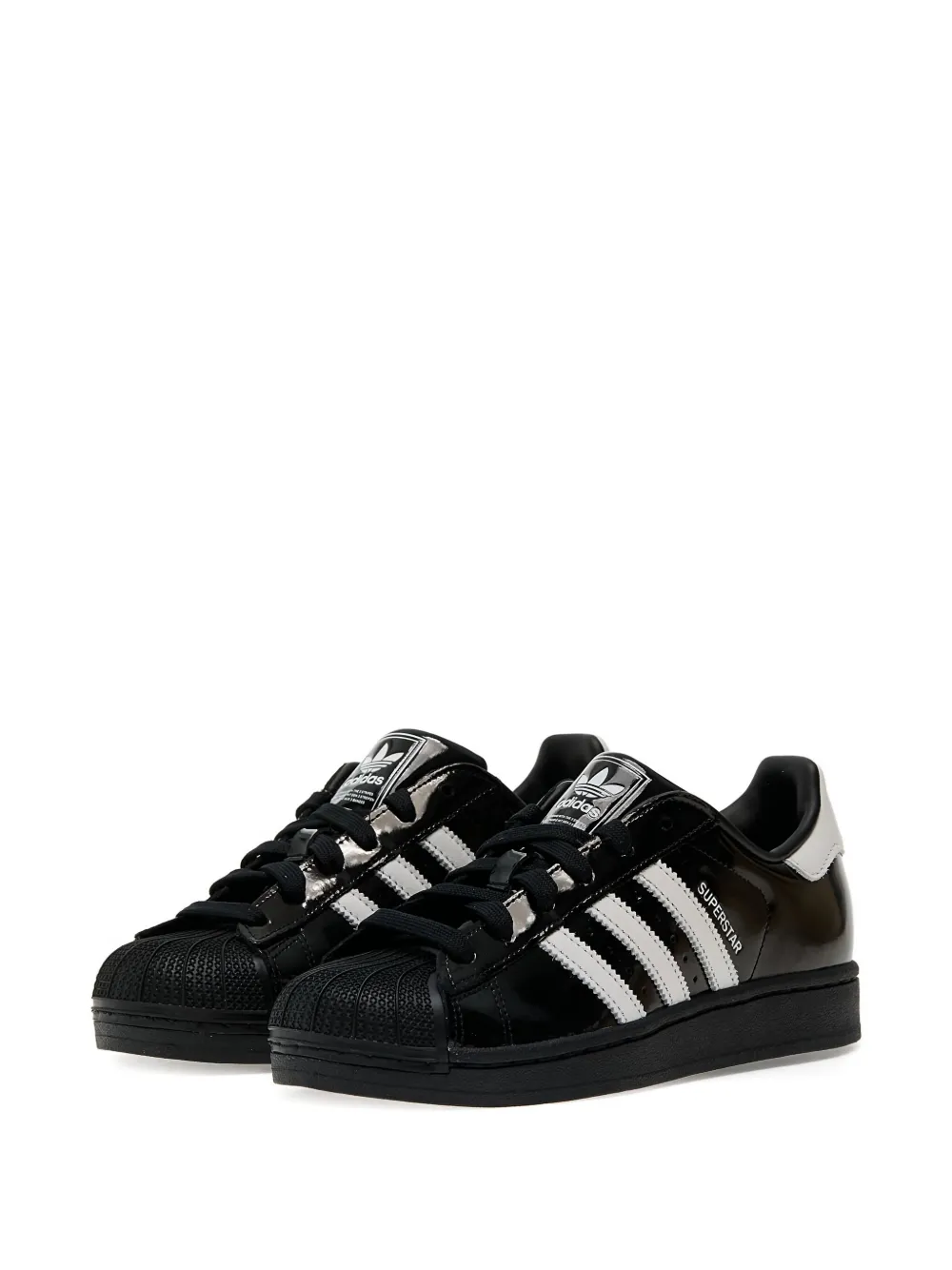Кроссовки Superstar с тремя полосками и логотипом Adidas, черный — фото 2