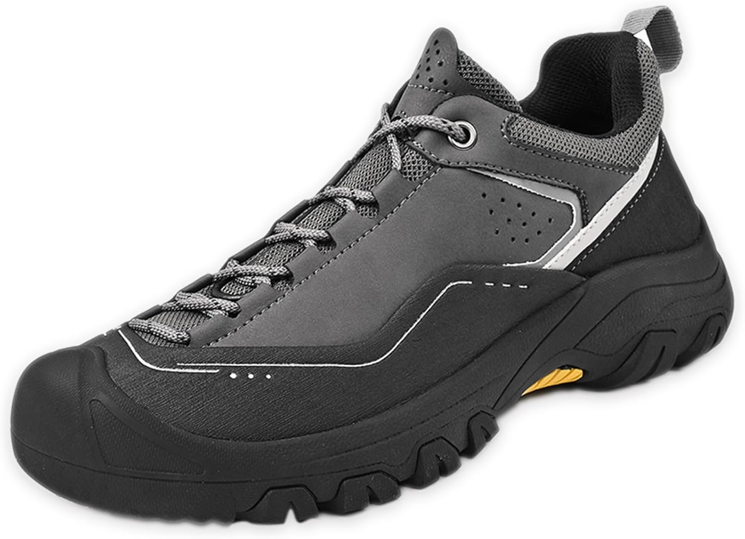 

Мужские дышащие кроссовки с сеткой и шнуровкой для походов, модные, удобные, легкие, с противоскользящей подошвой, для ходьбы, бега по дороге, для активного отдыха, трекинга и альпинизма Adkgbe, серый