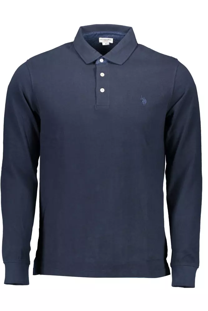 

Синяя хлопковая мужская рубашка поло U.S. Polo Assn.