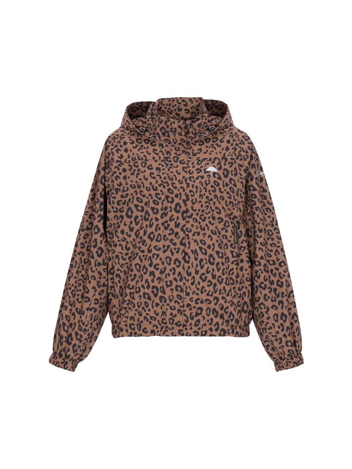 

Schmuddelwedda Женская куртка темно-бежевого цвета с черным леопардовым принтом