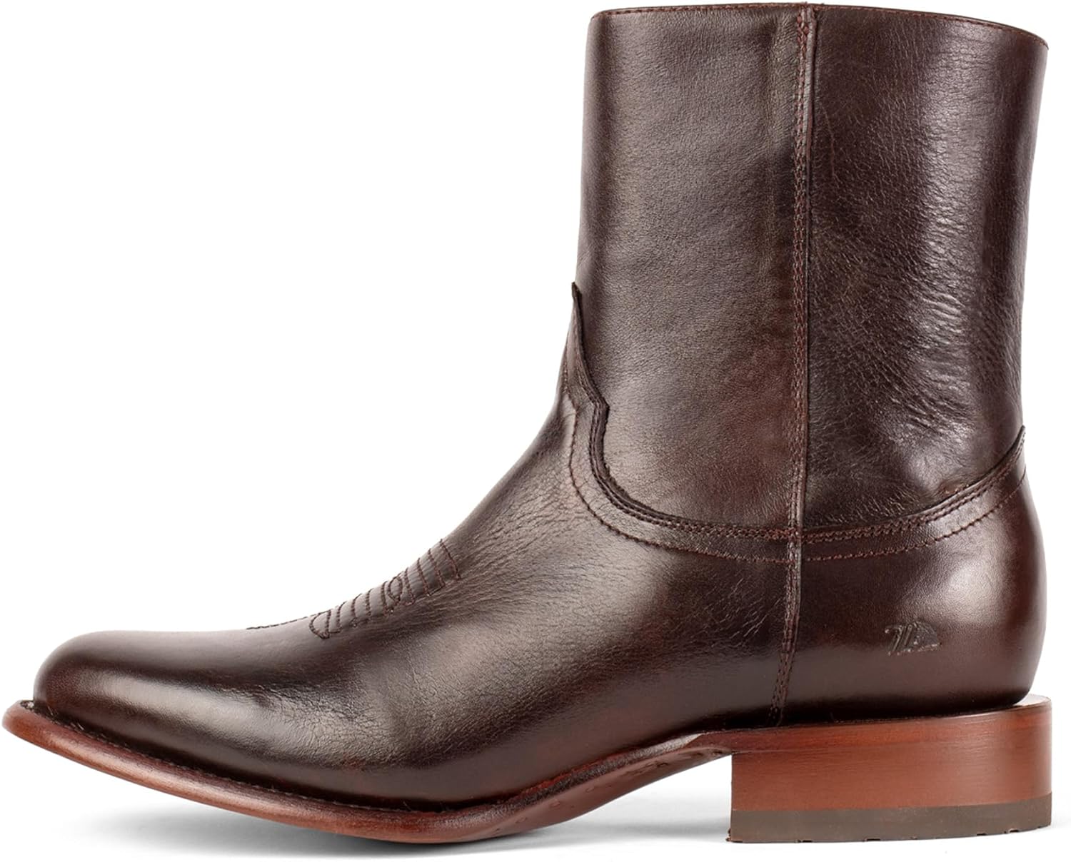 

Мужские кожаные ковбойские сапоги на молнии с кожаной подошвой, модель 11200 7L Siete Leguas, коричневый