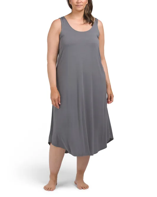 

Плюс модальное платье на бретелях Natori, цвет Dark Charcoal
