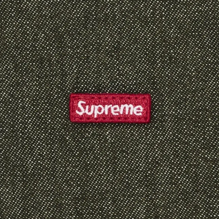 Джинсовая рубашка Supreme Small Box Denim Shirt 'Olive' — фото 2