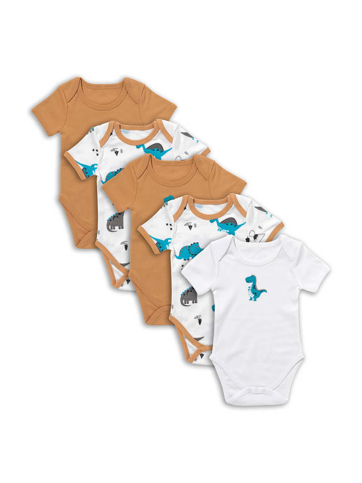 

Schlummersack Детские боди с короткими рукавами из органического хлопка, 5 штук, коричневый цвет