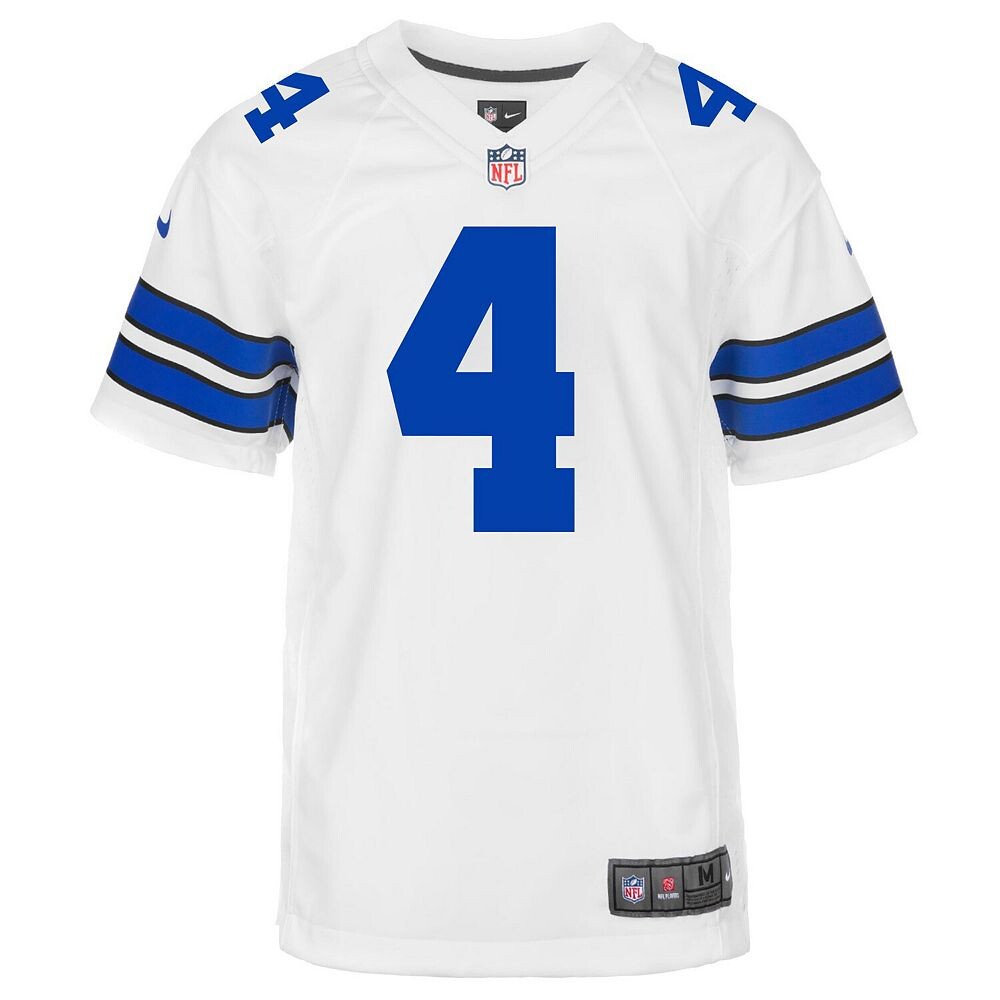 Молодежная игровая майка Nike Dak Prescott White Dallas Cowboys, цвет Cow White — фото 3